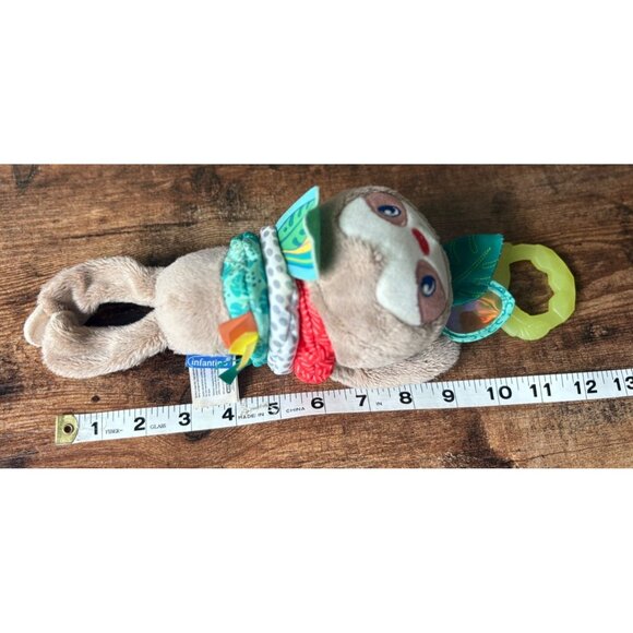 Infantino Sloth Musical Pull Down Sticky Hands Hangable Plush Stuffed Animal Bab - Picture 9 of 9